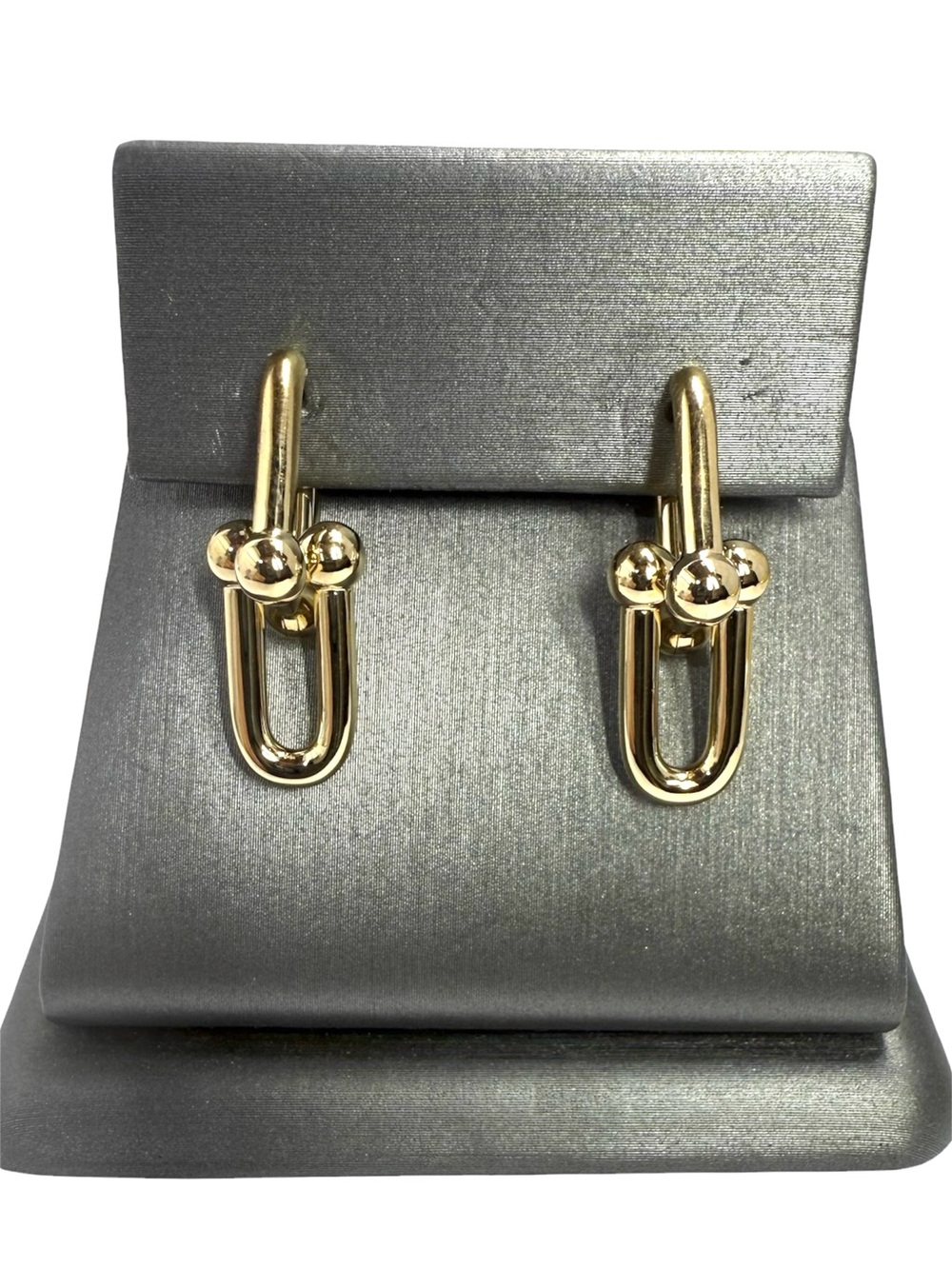 18k Yellow Gold HardWear Link Ladies Dangle Earrings